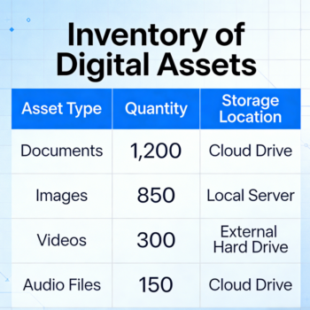 Inventory of Digital Assets